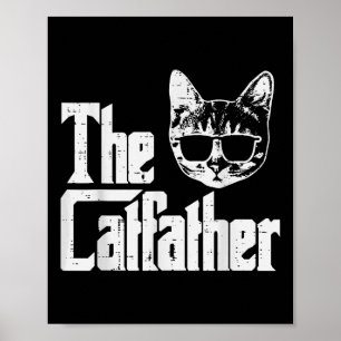 The Catvater Funny Cat Vater Vathers Day Movie Puf Poster