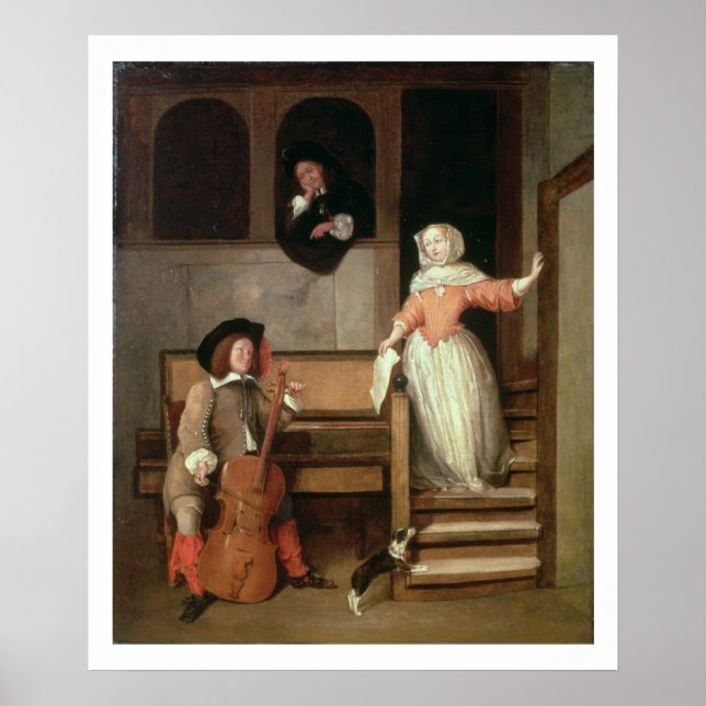 The Cello Player, c.1700 (Öl auf Leinwand) Poster (Vorne)
