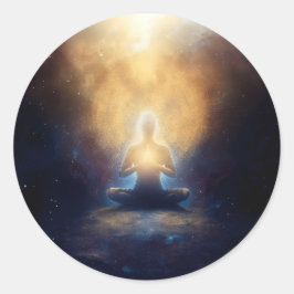 The Center Within | Achtsame Stille Runder Aufkleber