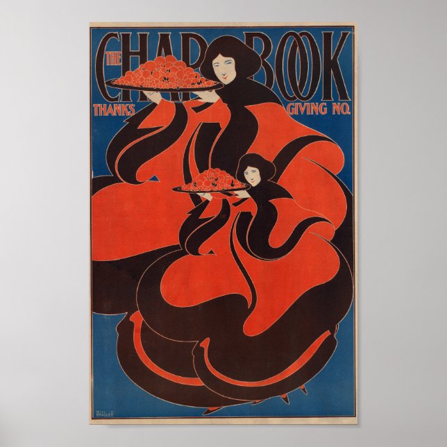 The Chapbook 1895 Erntedank Vintage Werbung Poster (Vorne)
