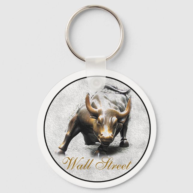 'The Charging Bull' - New York - Wall Street Schlüsselanhänger (Vorderseite)