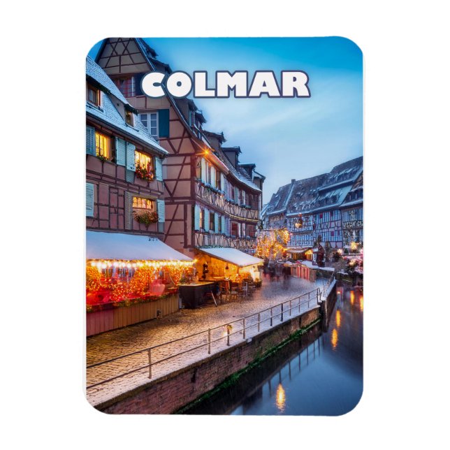 The charm of the Colmar Christmas market Magnet (Vertikal)