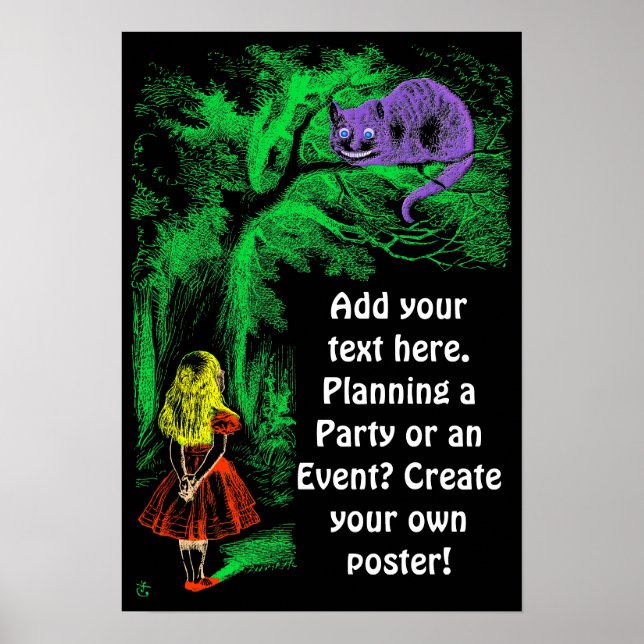 "The Cheshire Cat" von "Alice im Wunderland" Poster (Vorne)