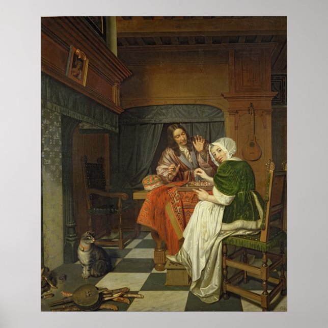 The Chess Players, c.1670 Poster (Vorne)