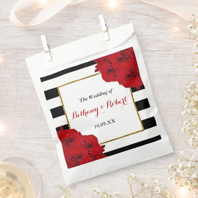 The Chic Modern Luxe Wedding Collection - Rote Ros Geschenktütchen (Ausgeschnitten)