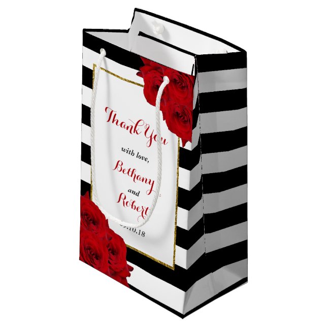 The Chic Modern Luxe Wedding Collection - Rote Ros Kleine Geschenktüte (Vorderseite Schrägansicht)