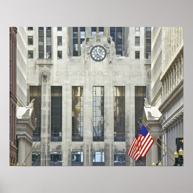 "The Chicago Board of Trade, Chicago, Illinois" Poster (Vorne)
