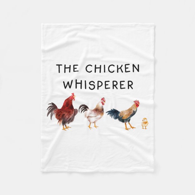 The Chicken Whisperer Funny  Fleecedecke (Vorderseite)
