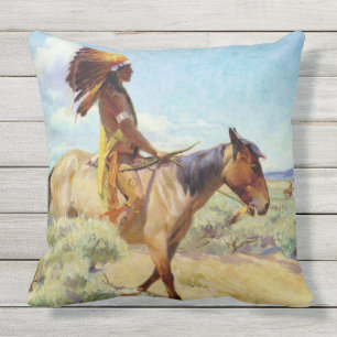 "The Chief" Western Art von W. Herbert Dunton Kissen