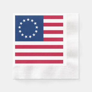 The Circle of Stars, American Flag by Betsy Ross Serviette