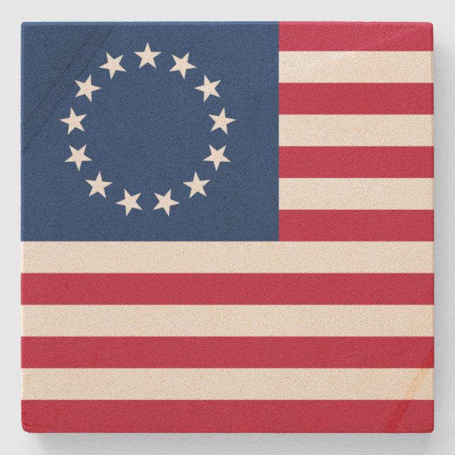The Circle of Stars, American Flag by Betsy Ross Steinuntersetzer (Vorderseite)