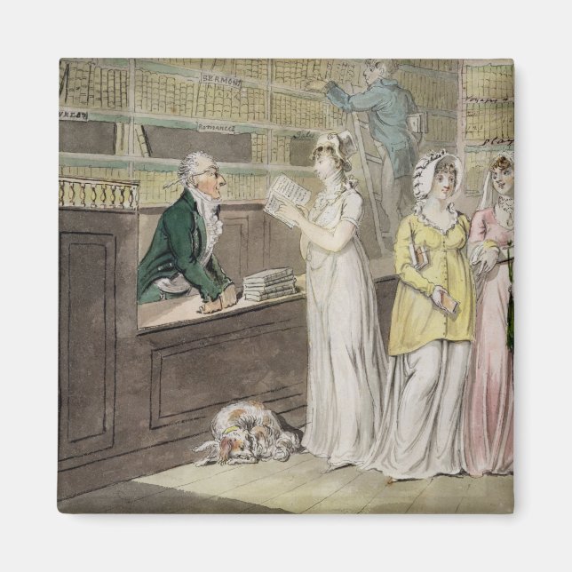 The Circululation Library (Pen, Tinte, w/c und w) Magnet (Vorne)