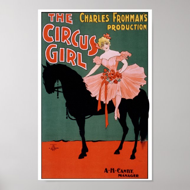 The Circus Girl - auf dem Pferd Poster (Vorne)