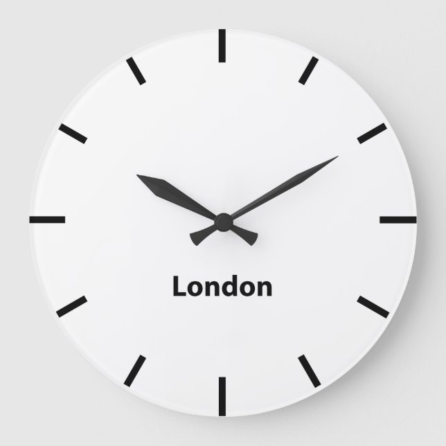 The City Time Zone Newsroom Wall Große Wanduhr (Vorderseite)