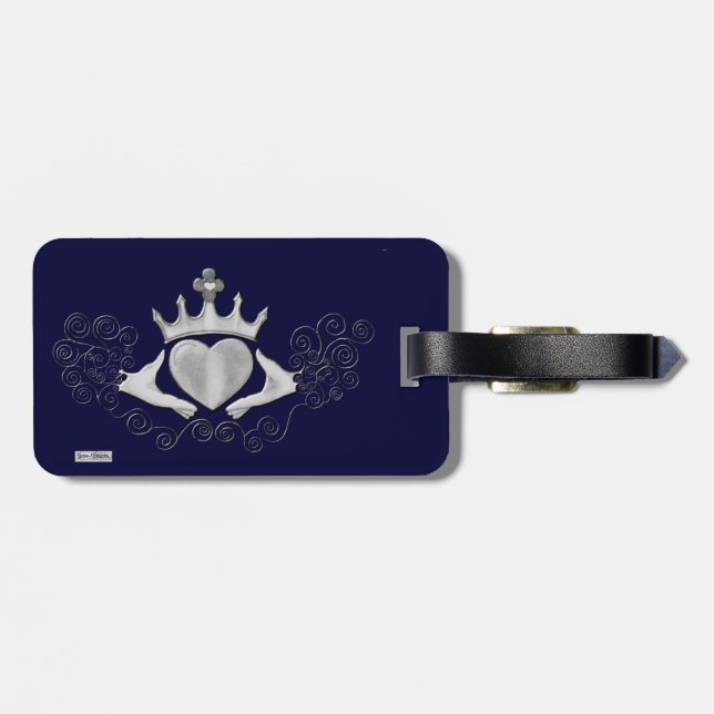 The Claddagh (Silver) Gepäckanhänger (Rückseite horizontal)