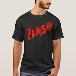 The Clash u2013 zerkratztes rotes Logo T-Shirt