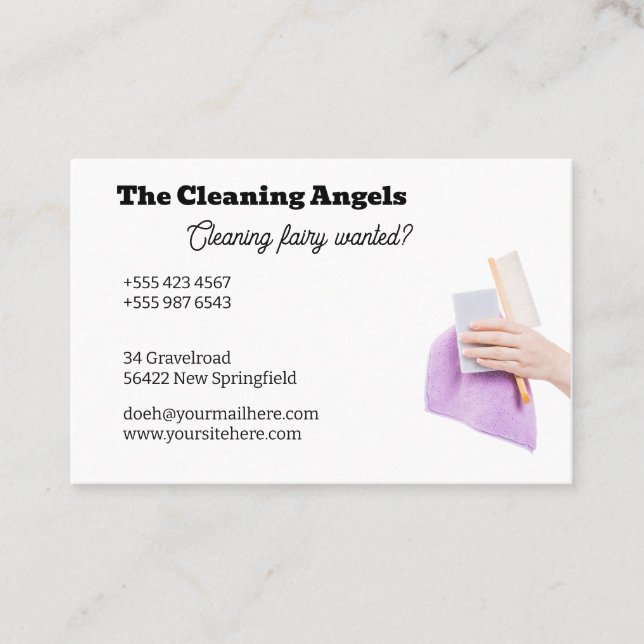 The Cleaning Angels 1 - cleaning - housekeeping Visitenkarte (Vorderseite)
