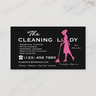 The Cleaning Lady House Reinigungsdienstleistungen Visitenkarte