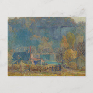 The Cliff at Morning, Ozarks (Öl auf Leinwand) Postkarte
