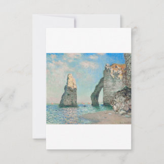 The Cliffs at Etretat 1885 von Claude Monet Dankeskarte