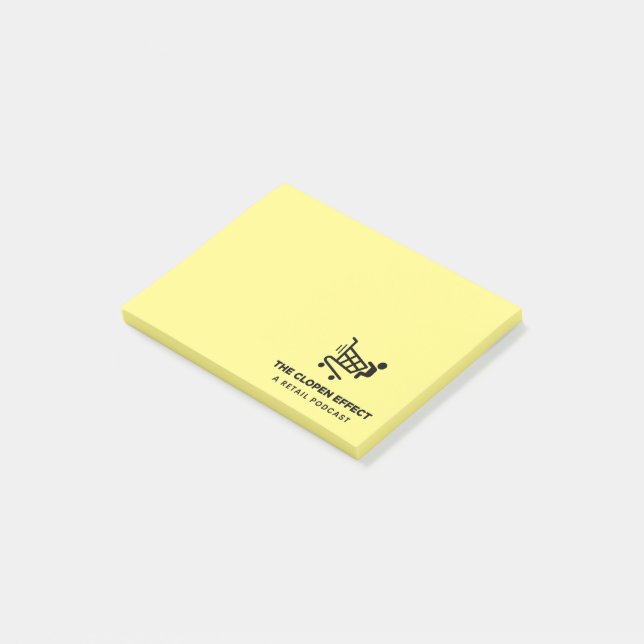 The Clopen Effect - Black Logo Post-it Notes (Incliné)