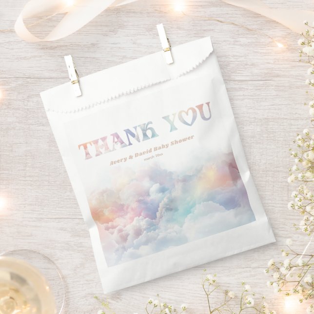 The Cloud Nine Rainbow Flussuchte Cloud Baby Showe Geschenktütchen (Ausgeschnitten)