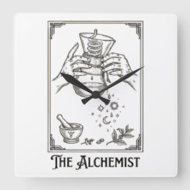 The Coffee Alchemist Quadratische Wanduhr