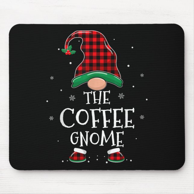 The Coffee Gnome Xmas Family Matching Plaid Christ Mousepad (Vorne)