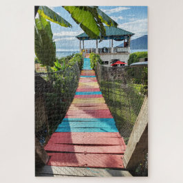 The colorful walking bridge