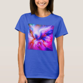 The Colorful Wispy Angel on Front of a   T-Shirt