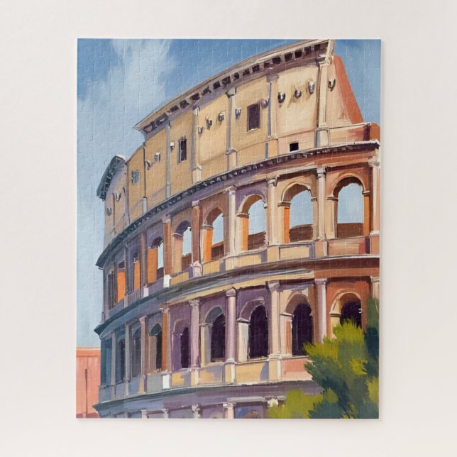 The Colosseum Rome Watercolor Travel  (Vertikal)