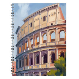 The Colosseum Rome Watercolor Travel  Notizblock