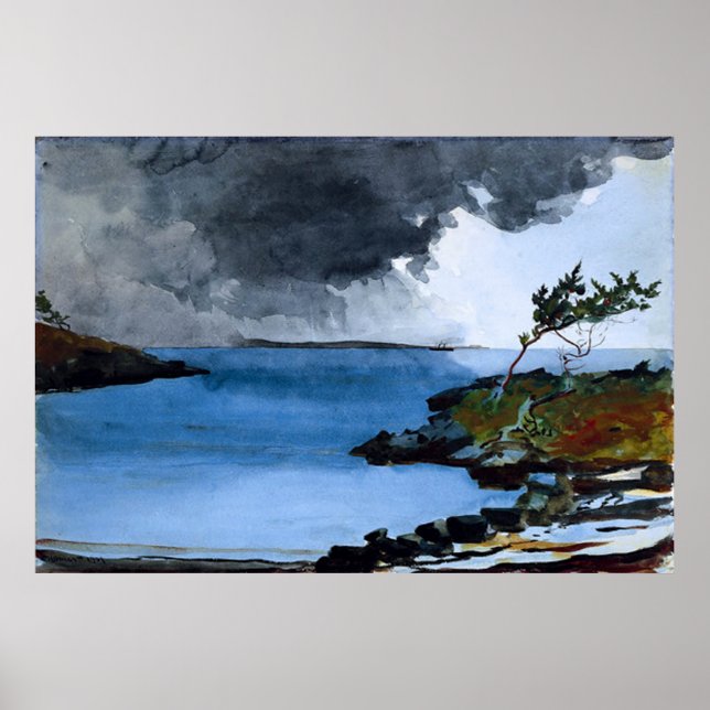 "The Coming Storm" von Winslow Homer - Drucken Poster (Vorne)