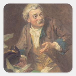 The Conjuror (Öl auf Leinwand) (Paar 124492) Quadratischer Aufkleber