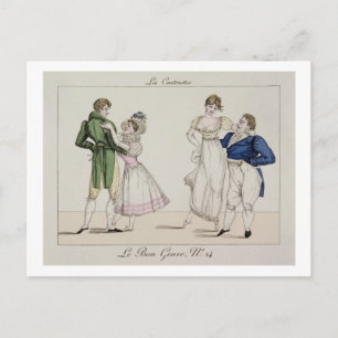 The Contrasts, Platte 24 von 'Le Bon Genre', 1811 Postkarte