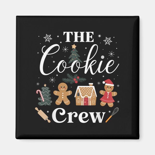 The Cookie Crew Christmas Baking Cookie Lover Kids Magnet (Vorne)