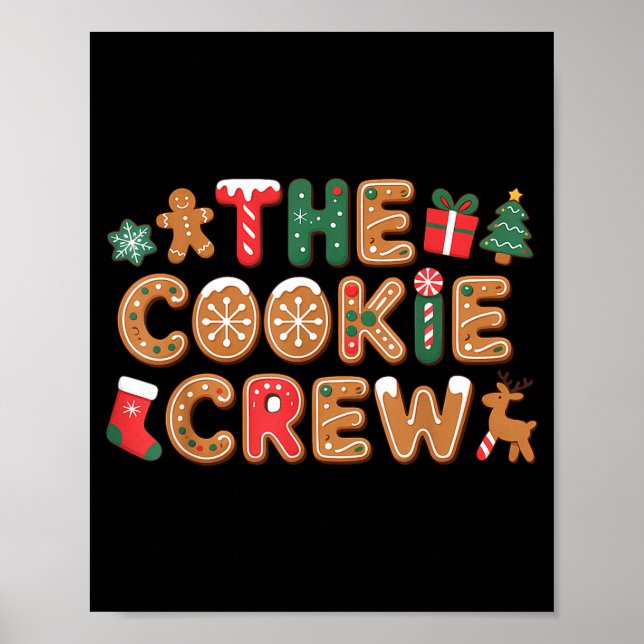 The Cookie Crew Christmas Baking Cookie Lover Kids Poster (Vorne)
