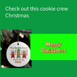 The cookie crew gingerbread  keramik ornament