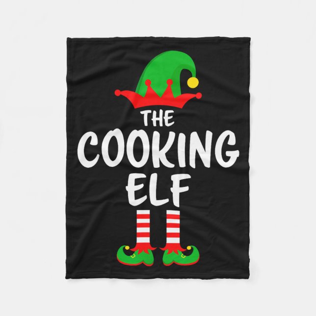 The Cooking Elf Matching Family Christmas  Fleecedecke (Vorderseite)
