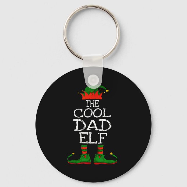 The Cool Dad Elf Family Matching Funny Christmas G Schlüsselanhänger (Vorderseite)