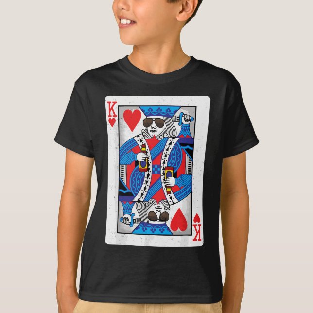 The Cool King of Hearts - Funny Poker Night T-Shirt (Vorderseite)