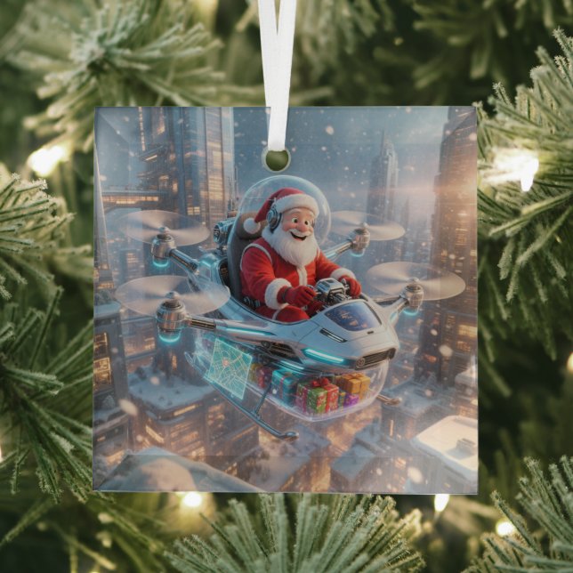 The Coolest Sci-Fi Santa Ornament Aus Glas (Insitu)