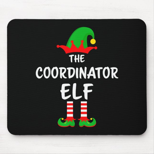 The Coordinator Elf Matching Family Christmas  Mousepad (Vorne)