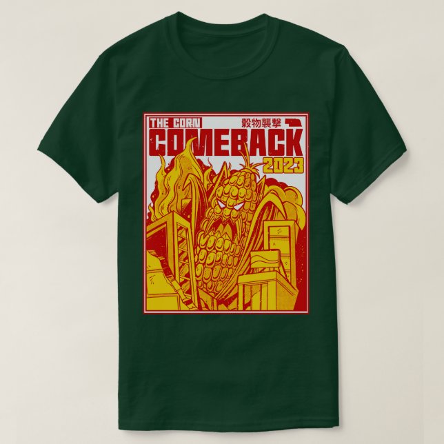 The Corn Comeback 2023 Funny Nebraska Corn Monster T-Shirt (Design vorne)