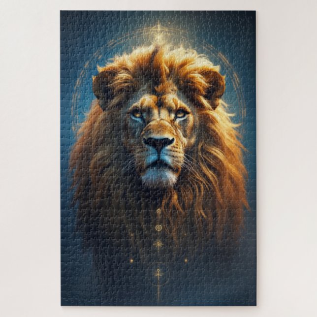 The Cosmic Lion - Guardian of Inner Power Puzzle (Vertikal)
