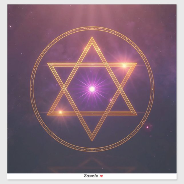 The Cosmic Star of Enlightened Balance Aufkleber (Blatt)