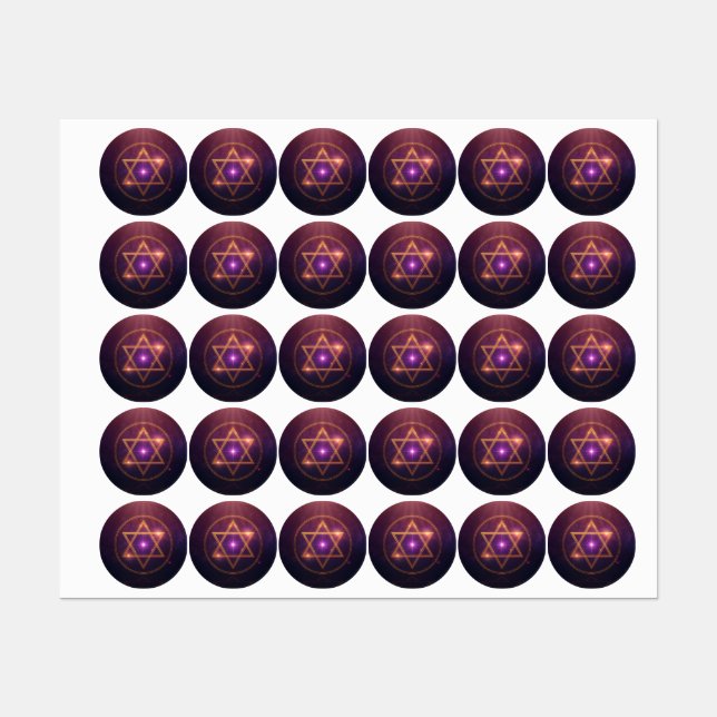 The Cosmic Star of Enlightened Balance Etiketten (Blatt)