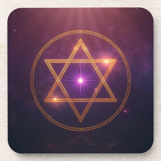 The Cosmic Star of Enlightened Balance Getränkeuntersetzer (Vorderseite)