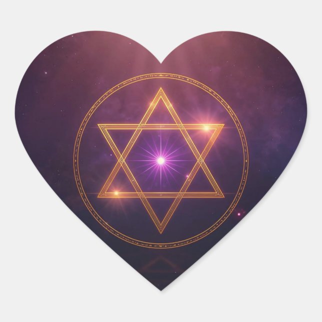The Cosmic Star of Enlightened Balance Herz-Aufkleber (Vorderseite)