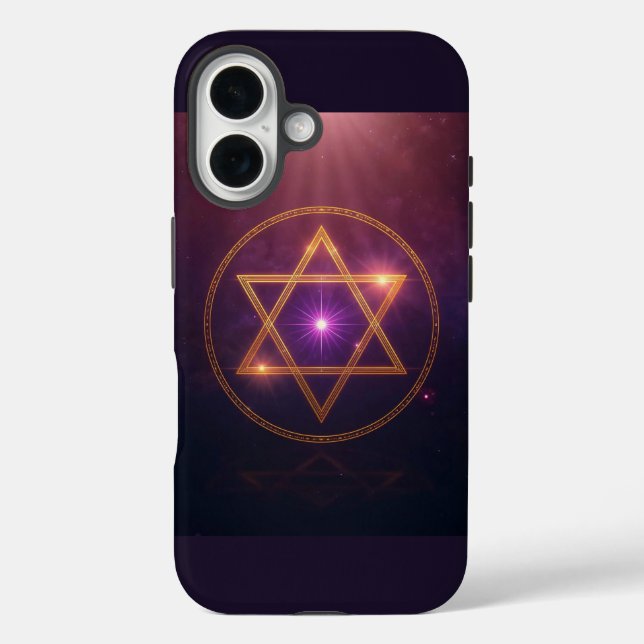 The Cosmic Star of Enlightened Balance iPhone 16 Hülle (Rückseite)